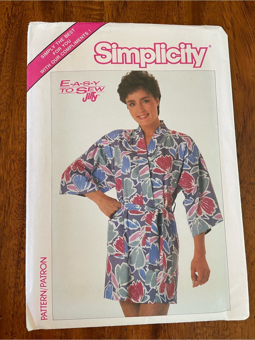 Simplicity 1985 Uncut FF Easy to Sew Jiffy Kimono Wrap Robe Sewing Pattern